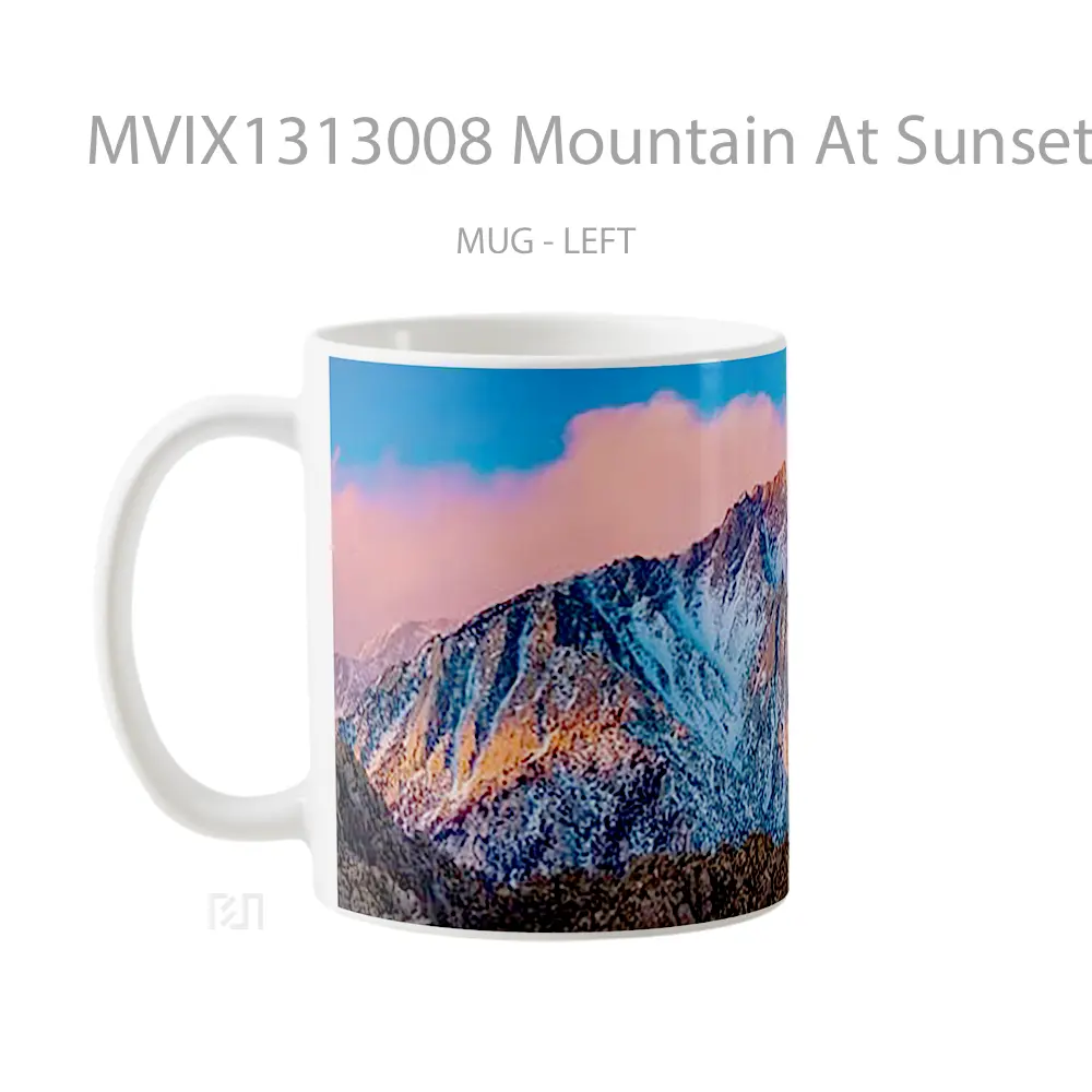 Mug Mountain At Sunset In California Gelas Pemandangan Alam - All-side / Desain