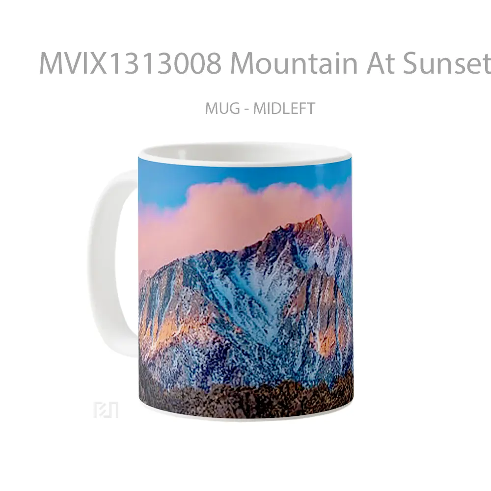 Mug Mountain At Sunset In California Gelas Pemandangan Alam - All-side / Desain