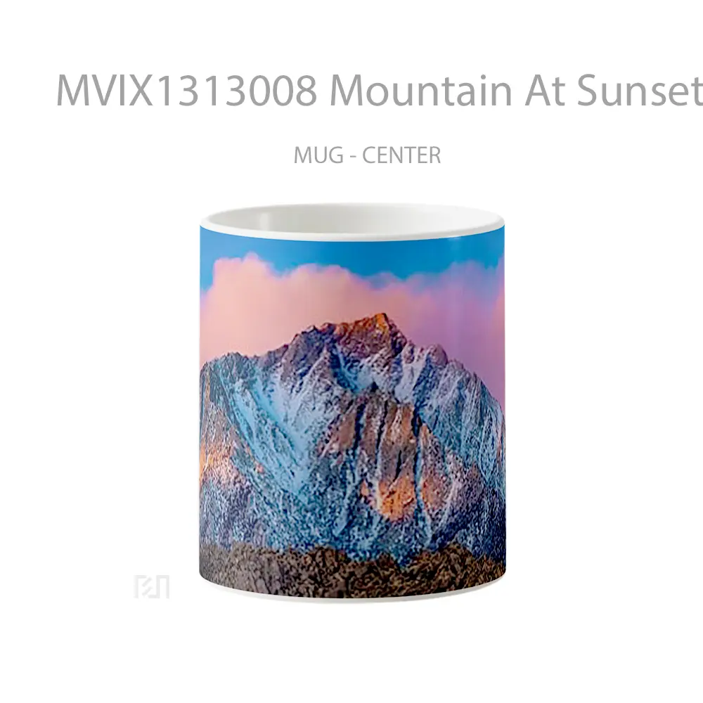 Mug Mountain At Sunset In California Gelas Pemandangan Alam