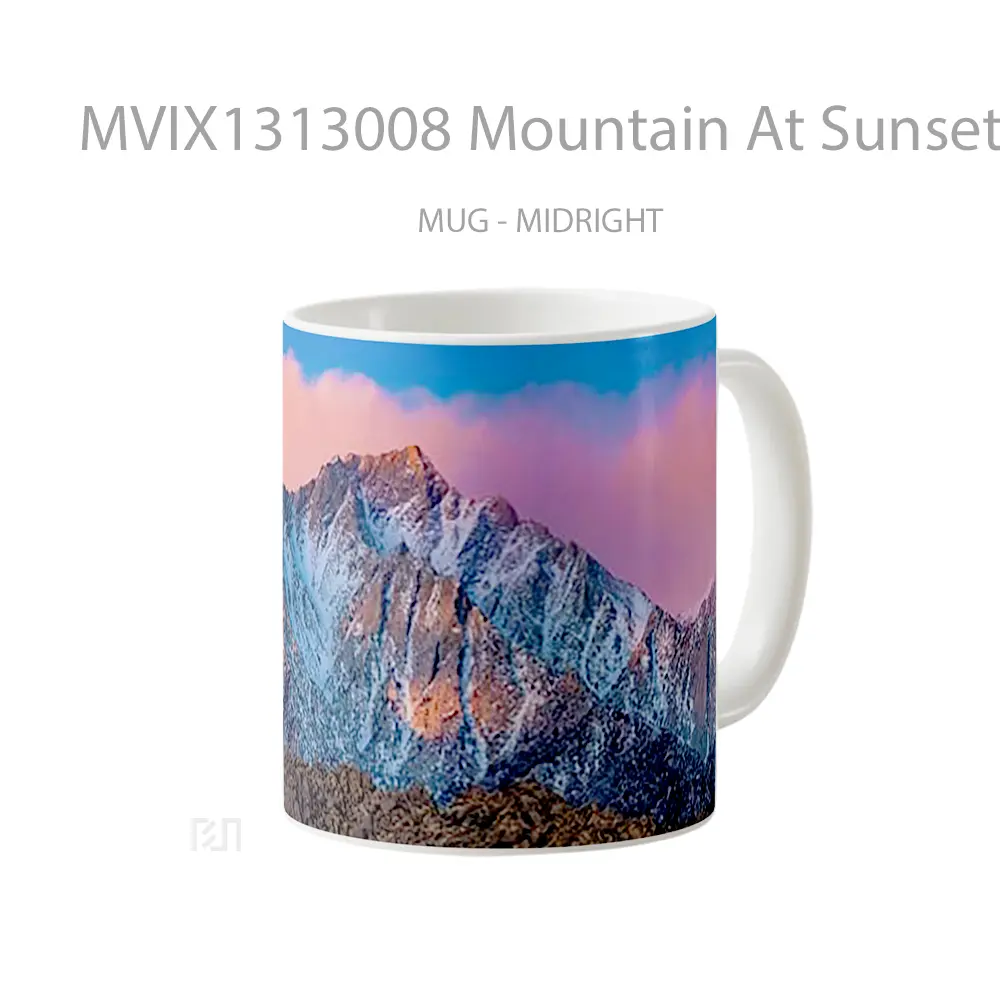 Mug Mountain At Sunset In California Gelas Pemandangan Alam - All-side / Desain