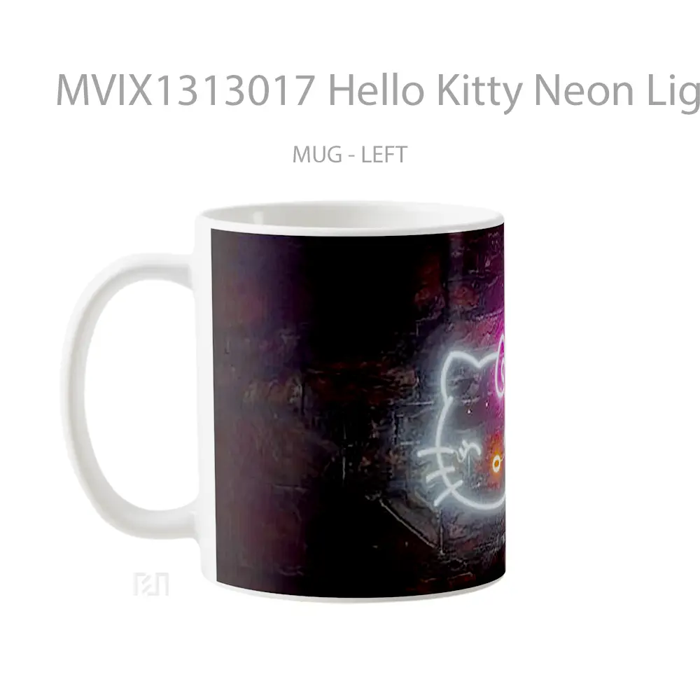 Mug Hello Kitty Neon Lights Gelas Keramik Unik - All-side / Desain