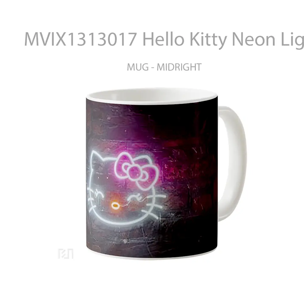 Mug Hello Kitty Neon Lights Gelas Keramik Unik - All-side / Desain