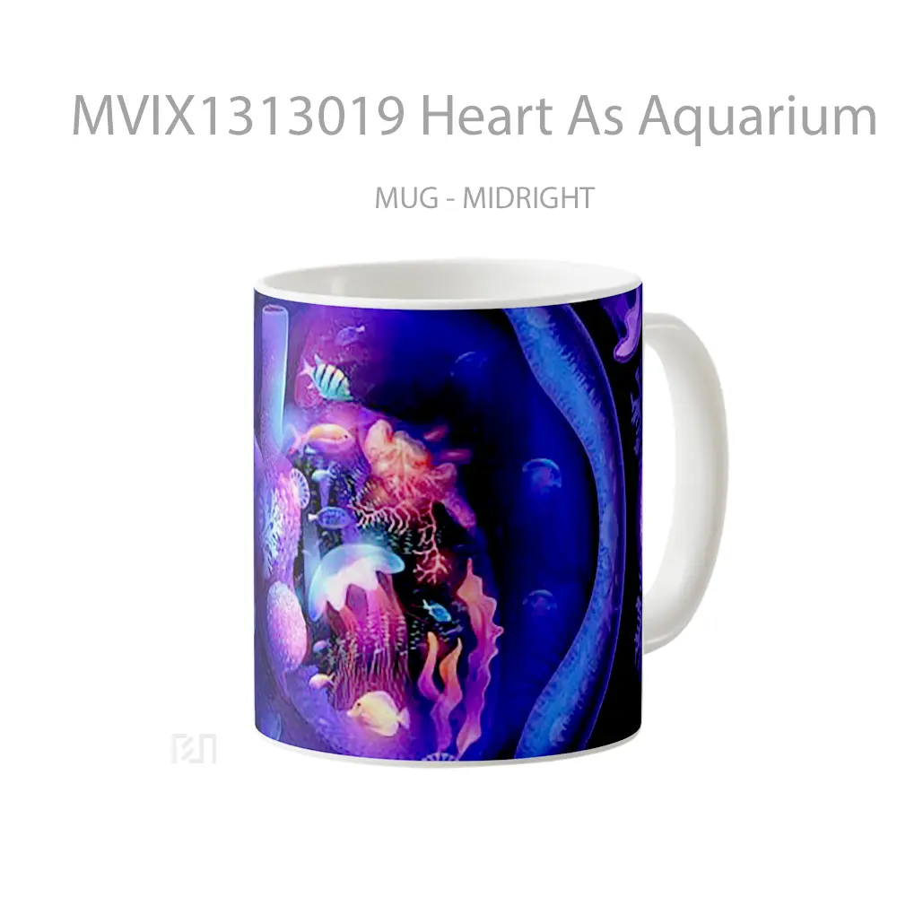Mug Heart As Aquarium Gelas Keramik Unik - All-side / Desain