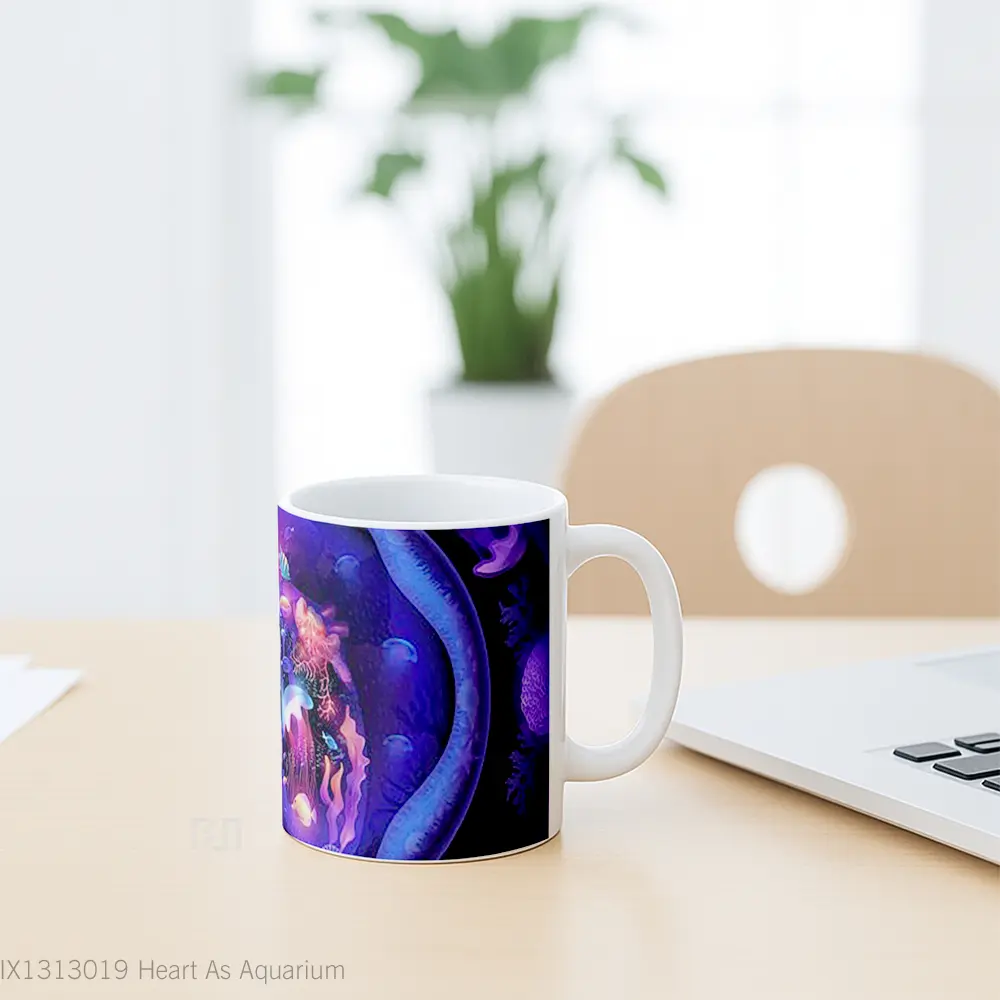Mug Heart As Aquarium Gelas Keramik Unik - All-side / Desain