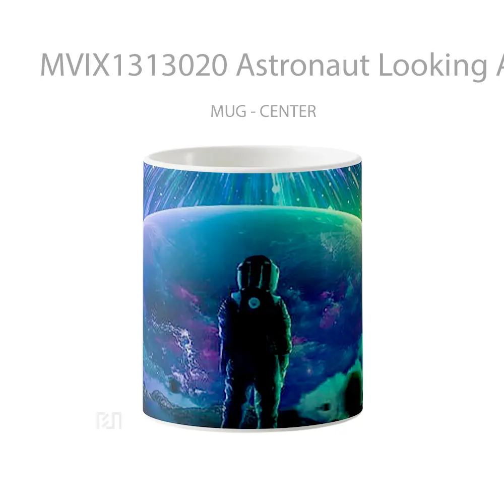Mug Astronaut Looking At The Sky Gelas Pemandangan Alam