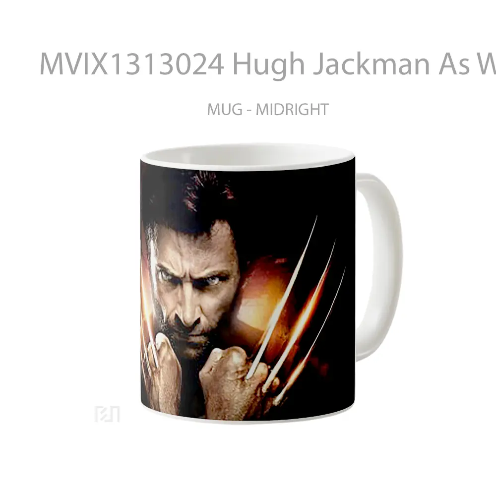 Mug Hugh Jackman As Wolverine Gelas Superhero - All-side / Desain