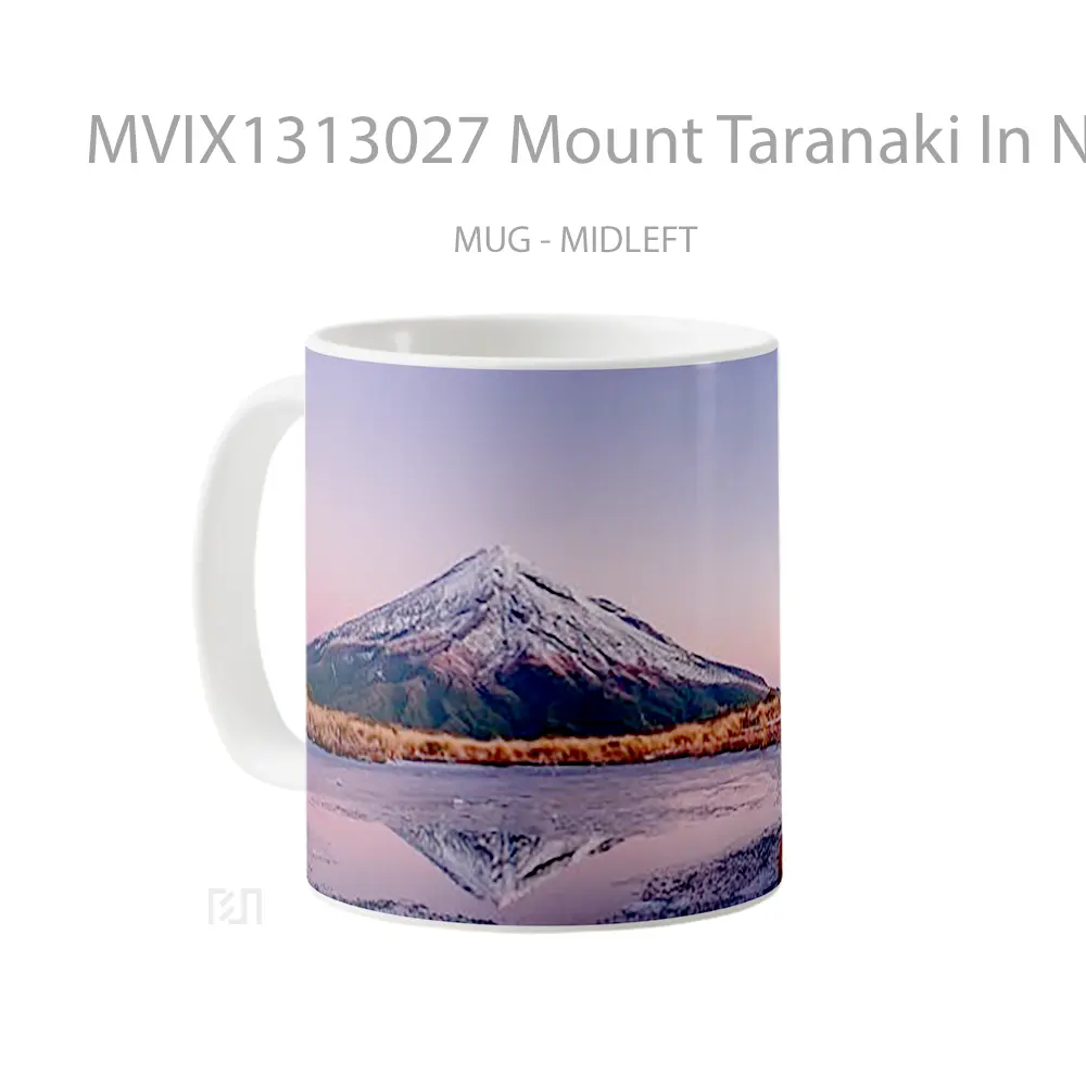 Mug Mount Taranaki In New Zeland Gelas Keramik Unik - All-side / Desain