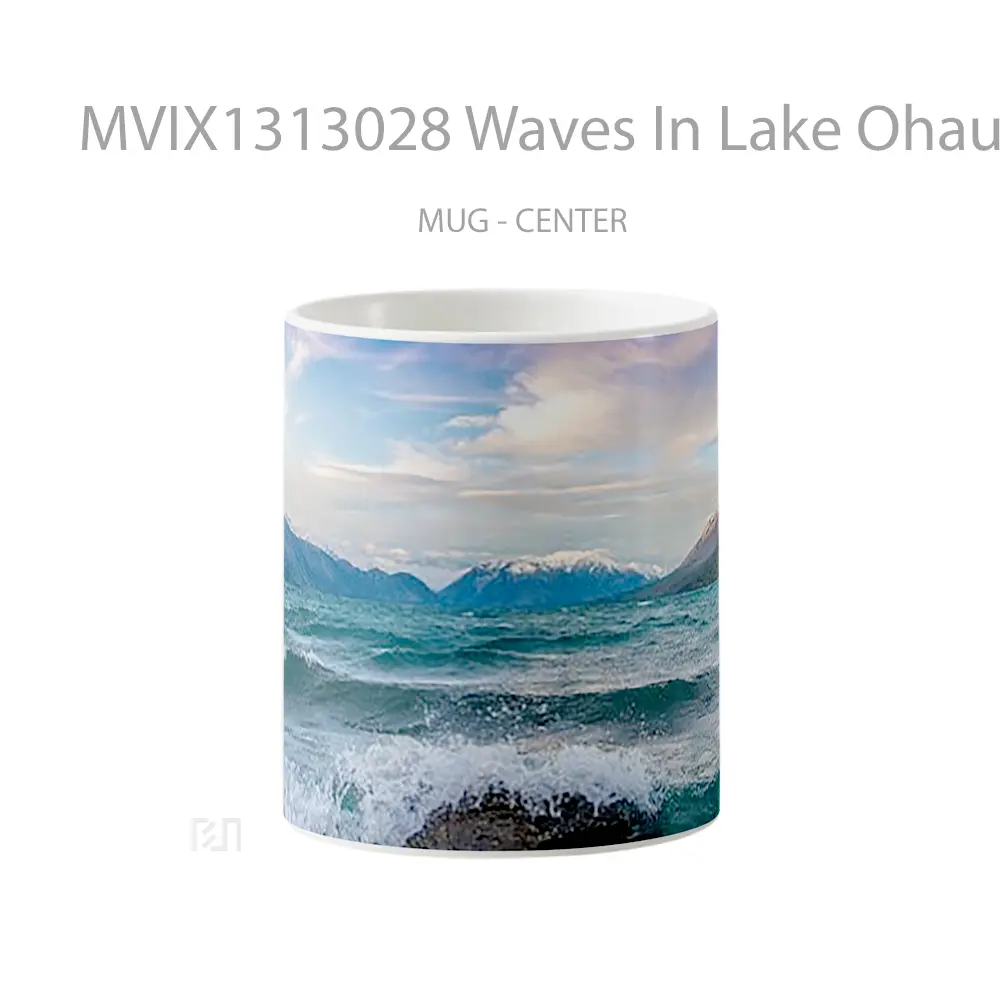 Mug Waves In Lake Ohau In New Zeland Gelas Pemandangan Alam