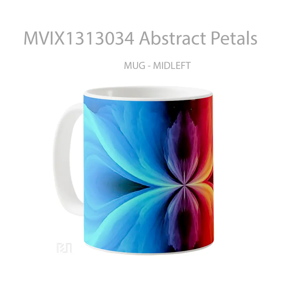 Mug Abstract Petals Gelas Seni Modern - All-side / Desain