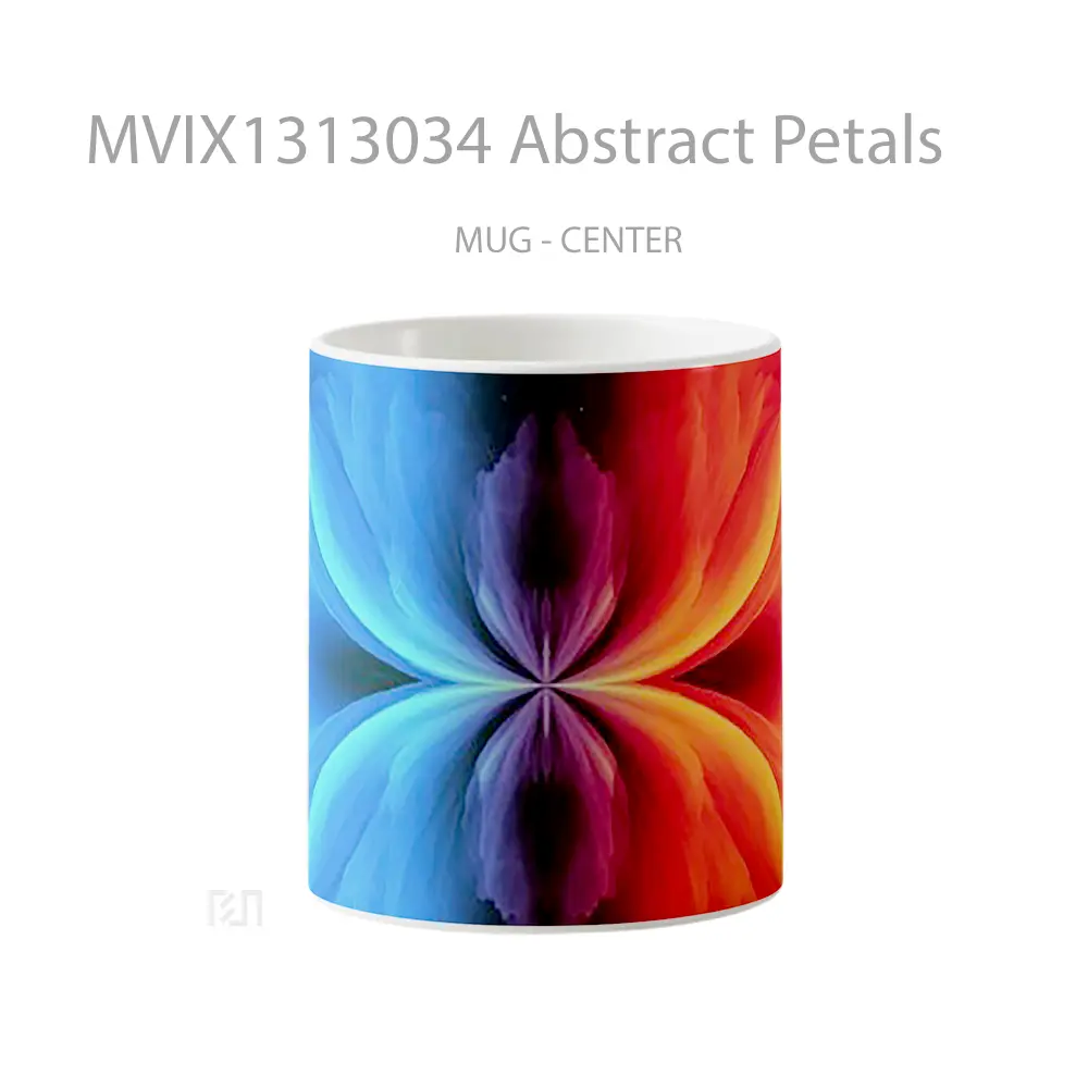 Mug Abstract Petals Gelas Seni Modern