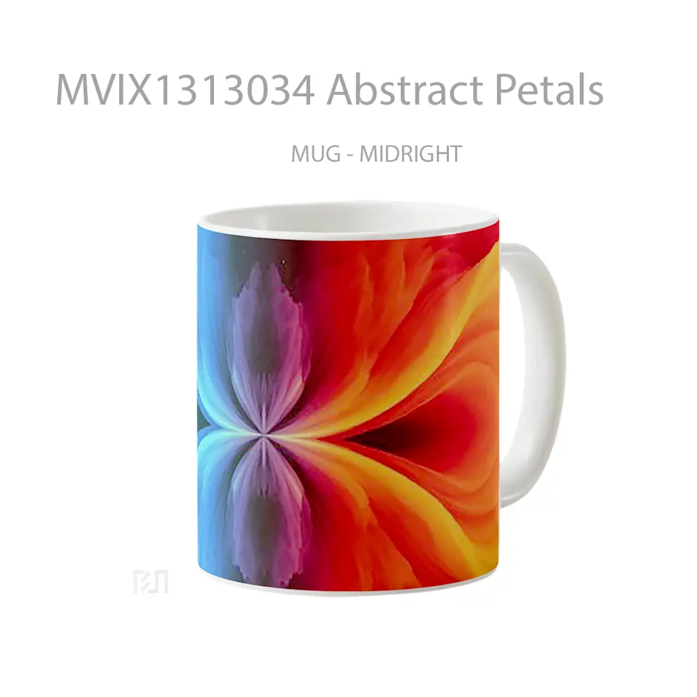 Mug Abstract Petals Gelas Seni Modern - All-side / Desain