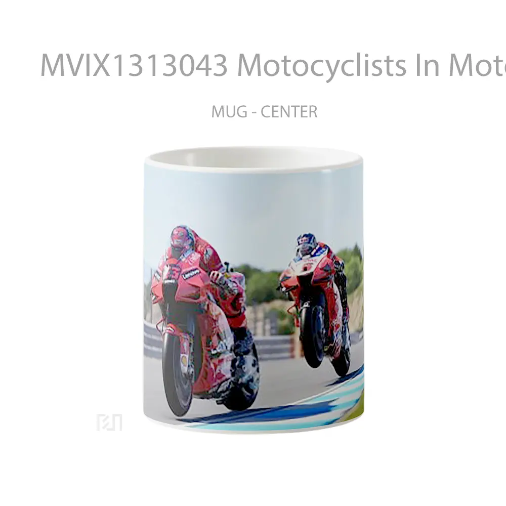 Mug Motocyclists In Motogp Gelas Keramik Unik