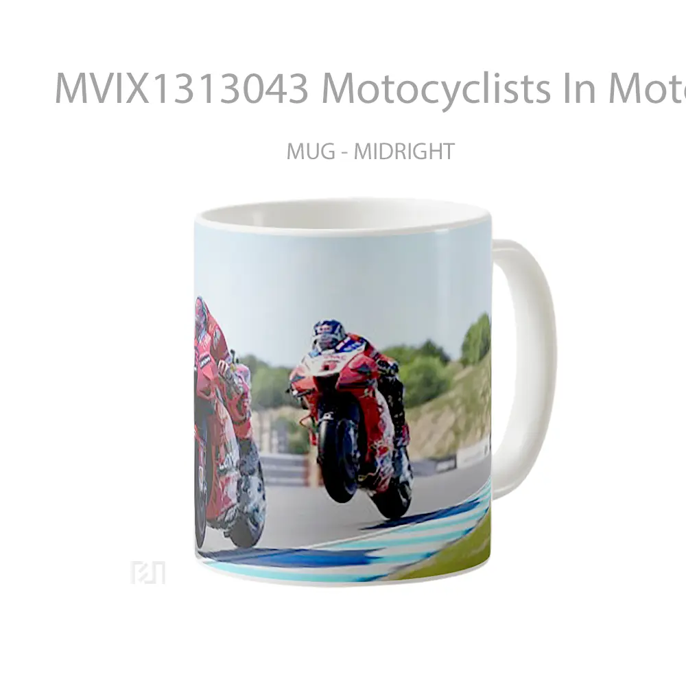 Mug Motocyclists In Motogp Gelas Keramik Unik - All-side / Desain