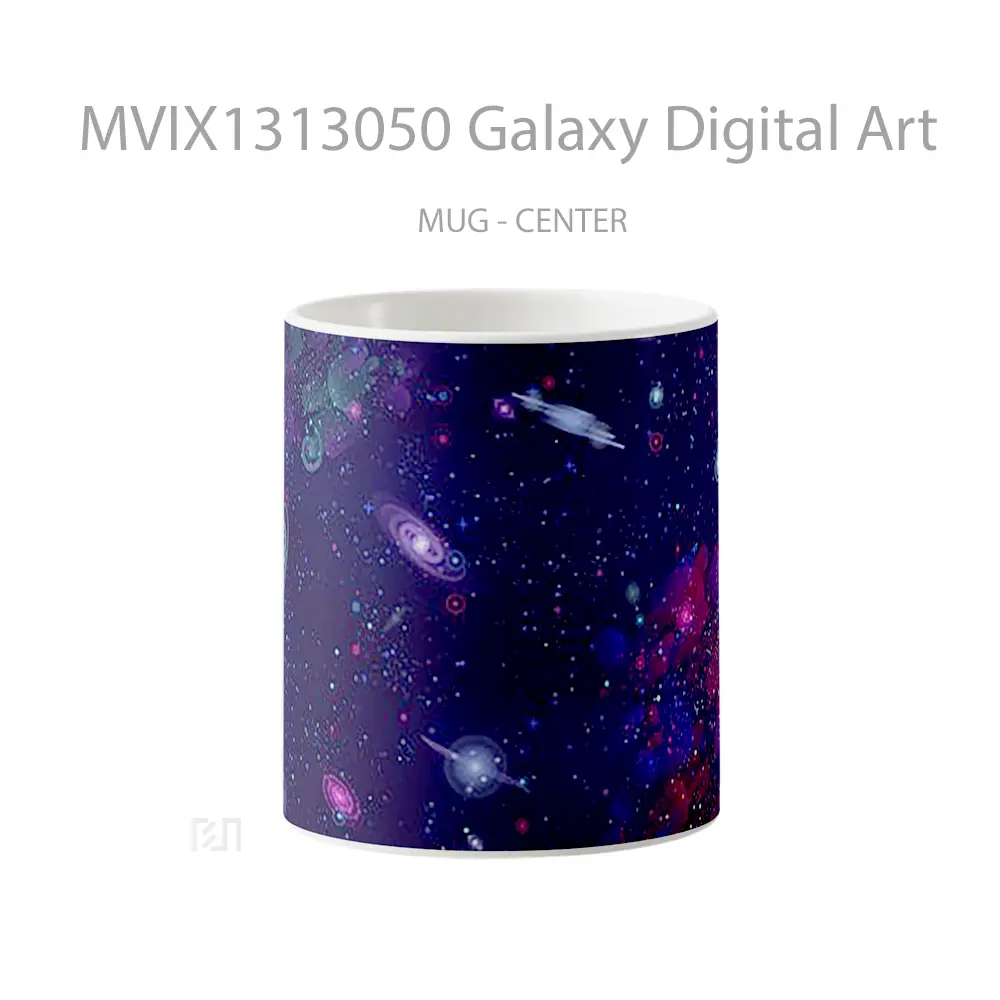 Mug Galaxy Digital Art Gelas Seni Modern