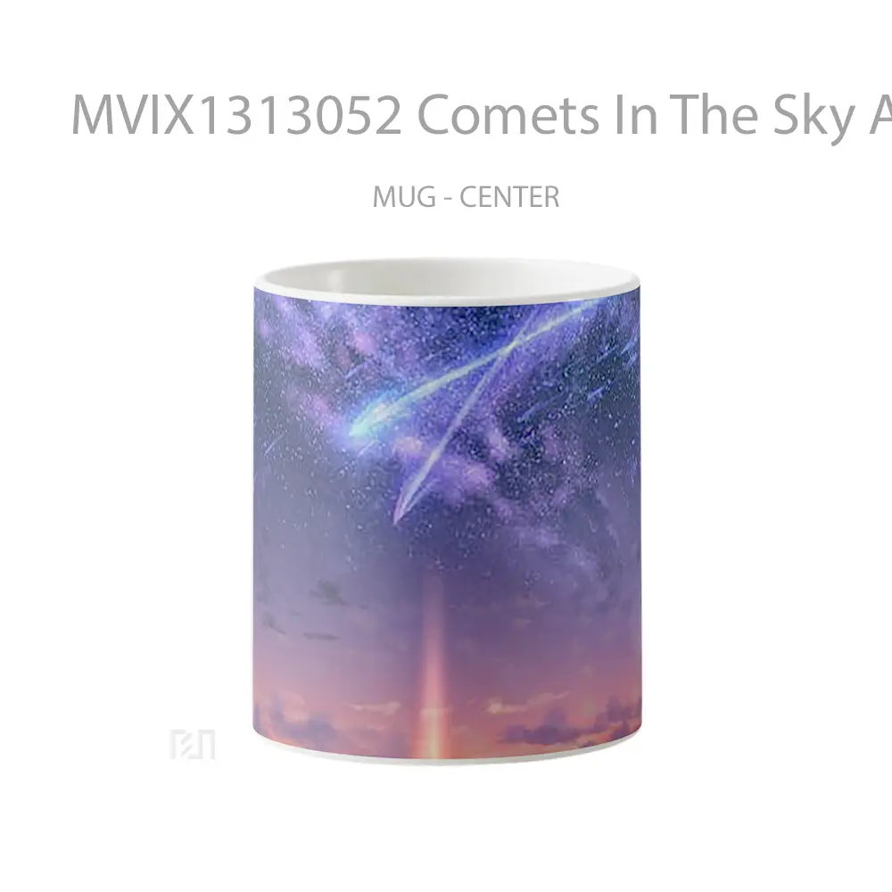 Mug Comets In The Sky Anime Style Cangkir Anime