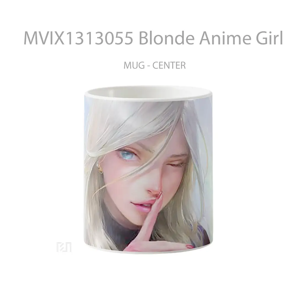 Mug Blonde Anime Girl Cangkir Anime