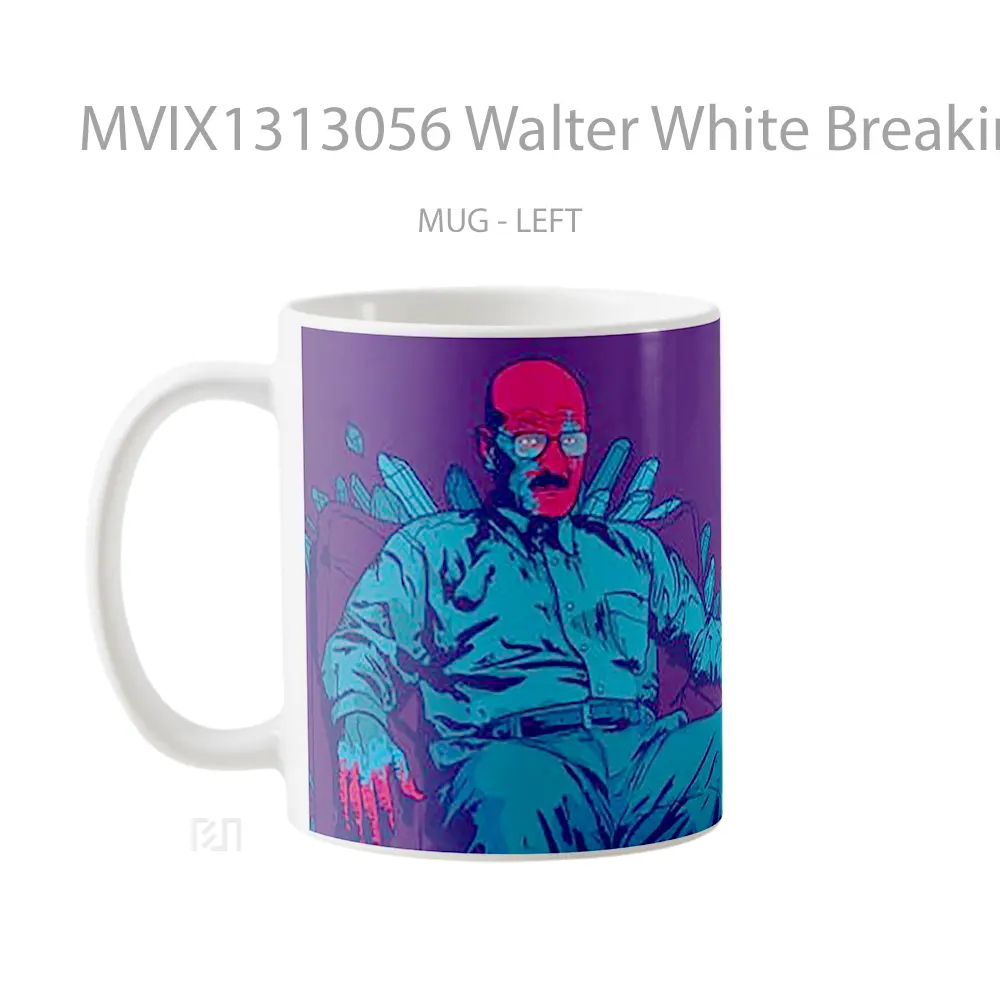 Mug Walter White Breaking Bad Digital Art Gelas Seni Modern - All-side / Desain
