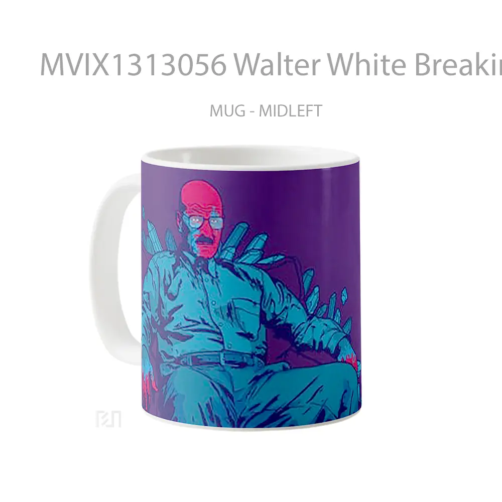 Mug Walter White Breaking Bad Digital Art Gelas Seni Modern - All-side / Desain