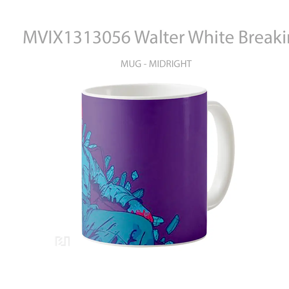 Mug Walter White Breaking Bad Digital Art Gelas Seni Modern - All-side / Desain
