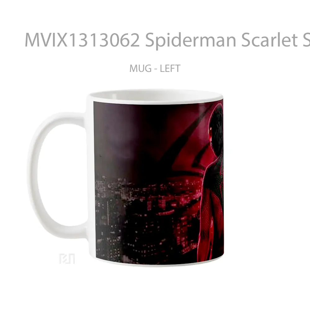 Mug Spiderman Scarlet Suit Gelas Superhero - All-side / Desain