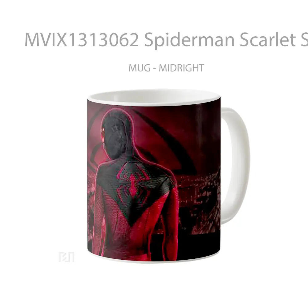 Mug Spiderman Scarlet Suit Gelas Superhero - All-side / Desain