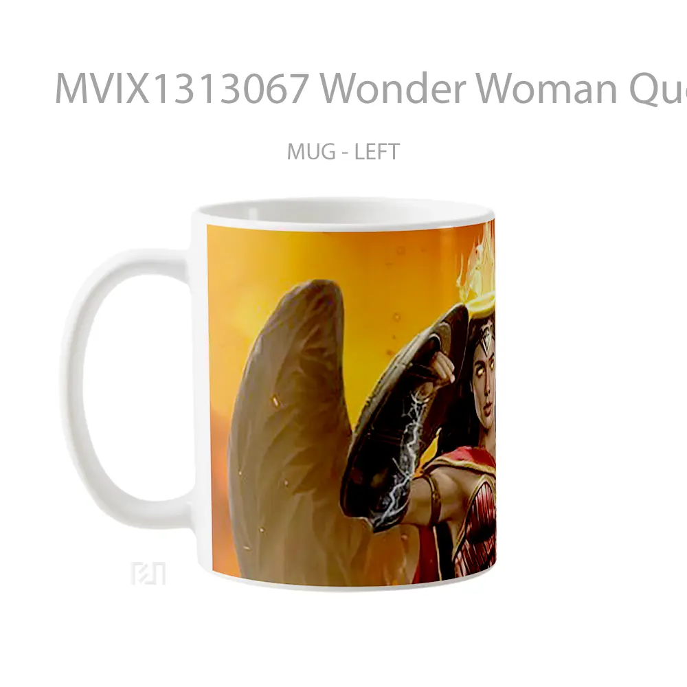 Mug Wonder Woman Queen Of Fire Gelas Superhero - All-side / Desain