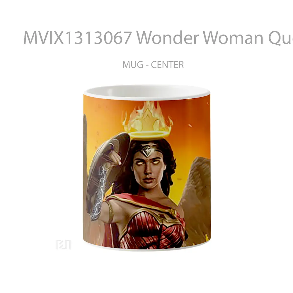 Mug Wonder Woman Queen Of Fire Gelas Superhero