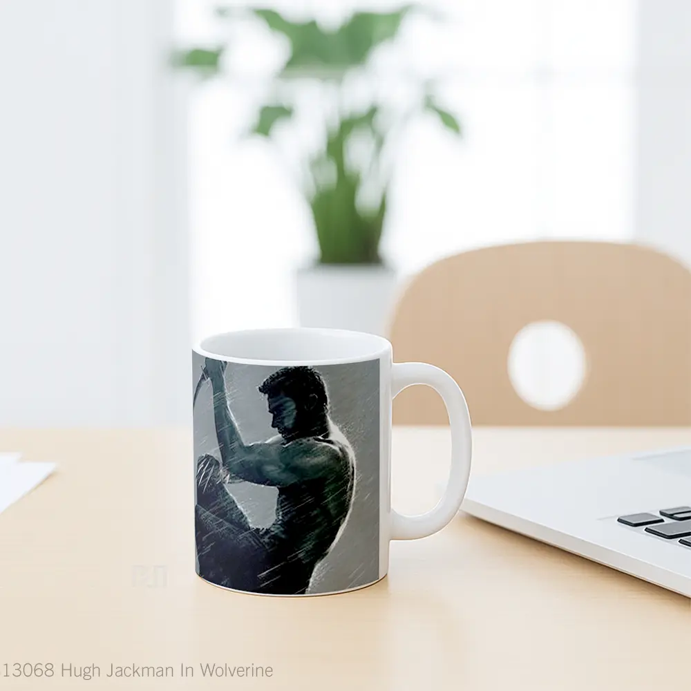 Mug Hugh Jackman In Wolverine Gelas Superhero - All-side / Desain