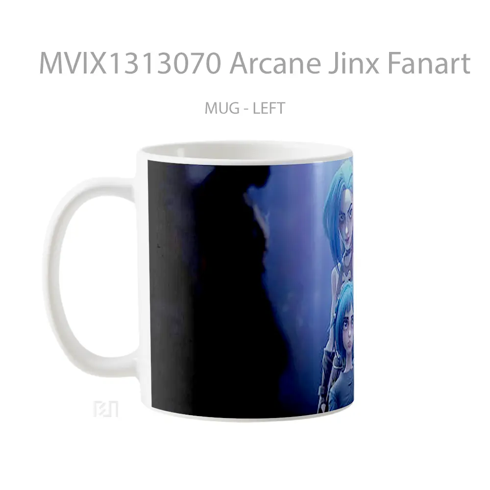 Mug Arcane Jinx Fanart Gelas Keramik Unik - All-side / Desain