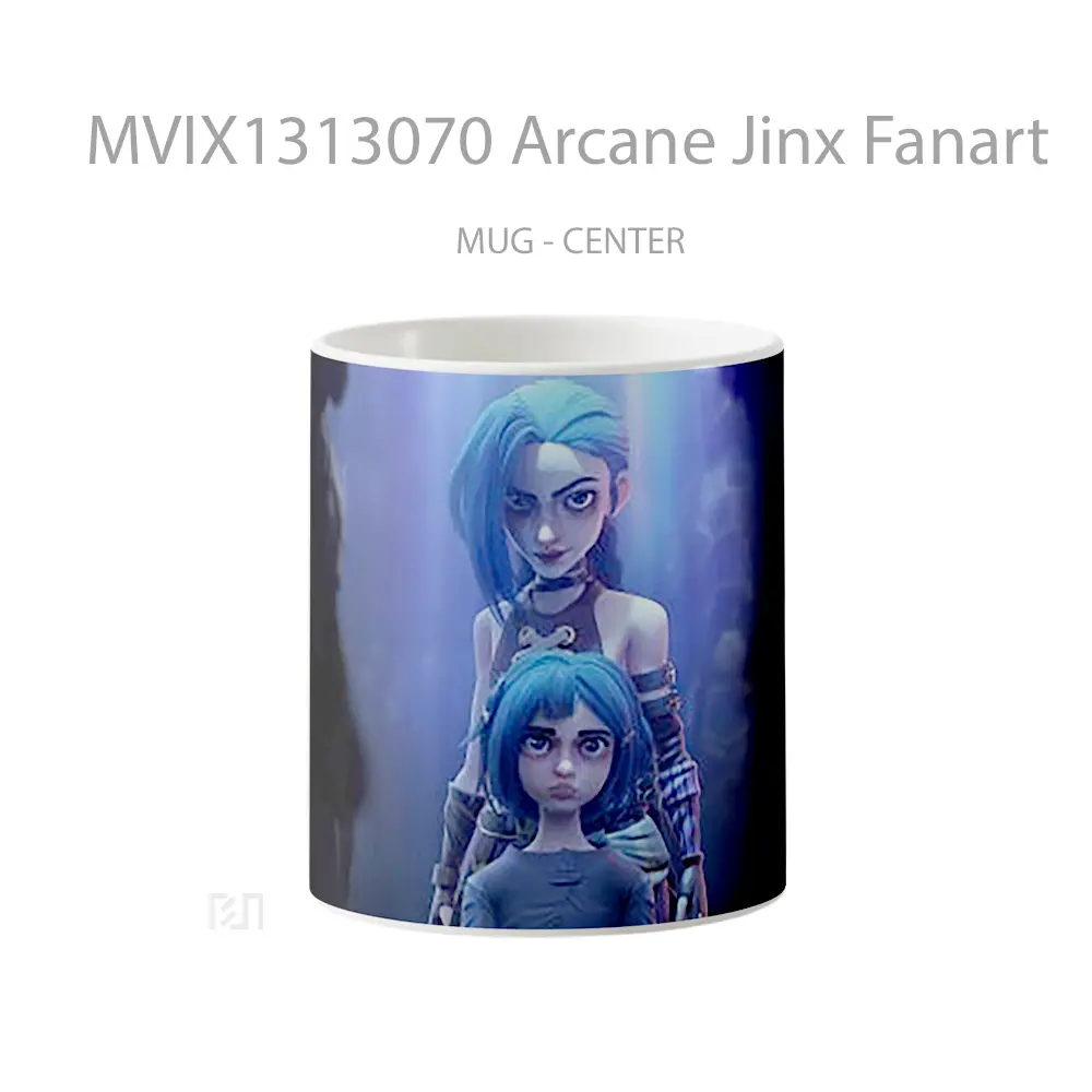 Mug Arcane Jinx Fanart Gelas Keramik Unik