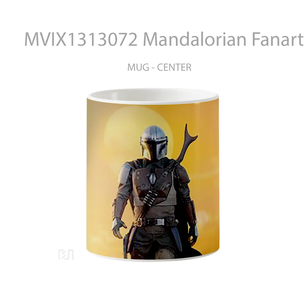 Mug Mandalorian Fanart Gelas Star Wars