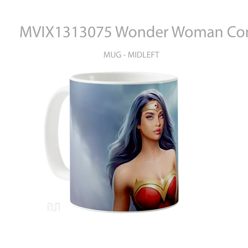 Mug Wonder Woman Comic Art Gelas Superhero - All-side / Desain