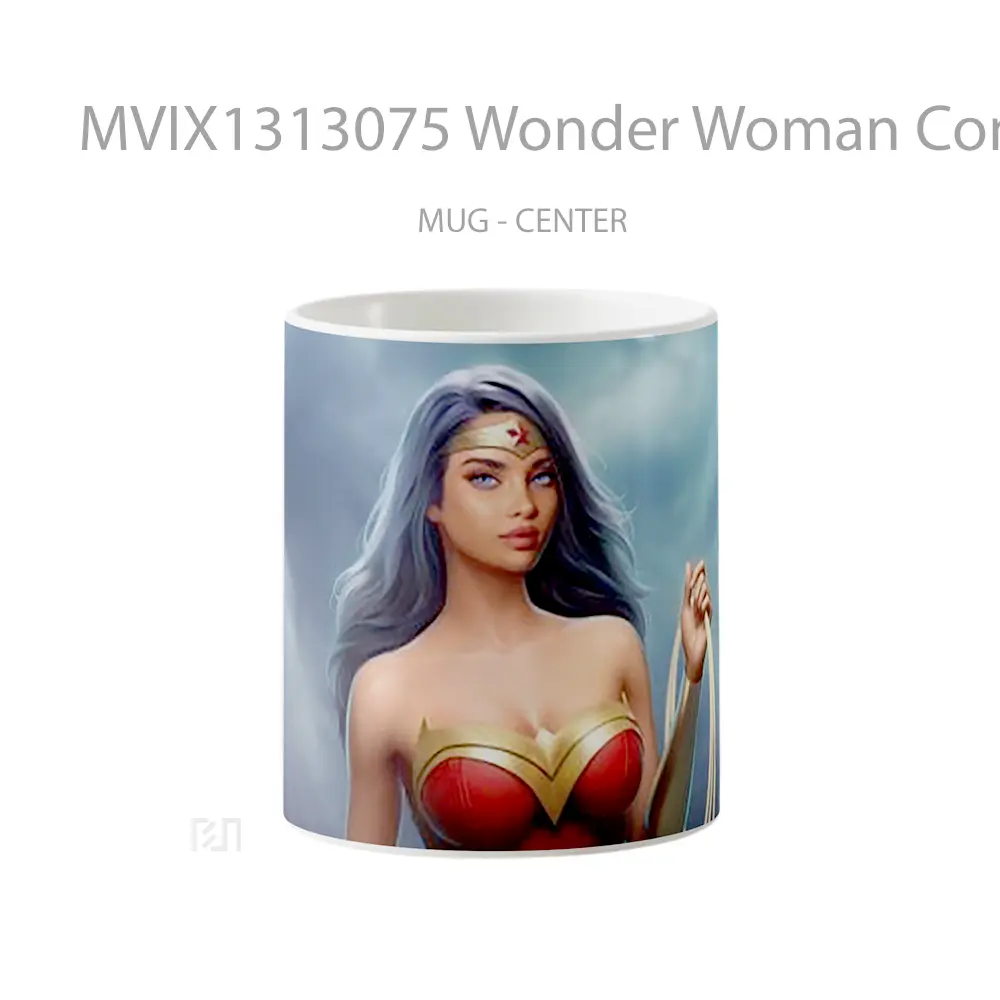 Mug Wonder Woman Comic Art Gelas Superhero