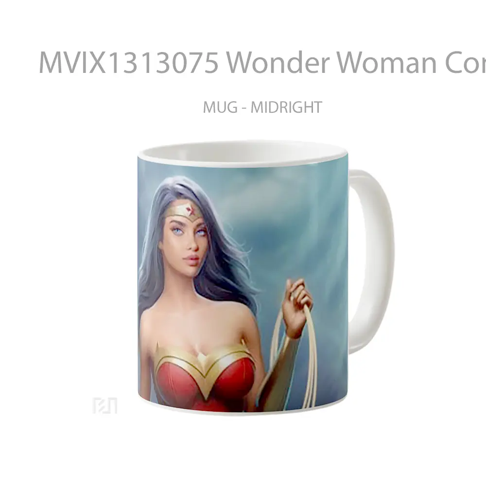 Mug Wonder Woman Comic Art Gelas Superhero - All-side / Desain
