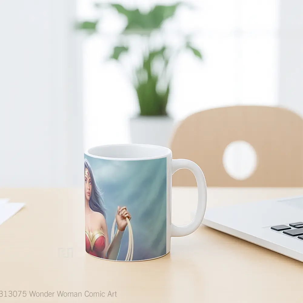 Mug Wonder Woman Comic Art Gelas Superhero - All-side / Desain