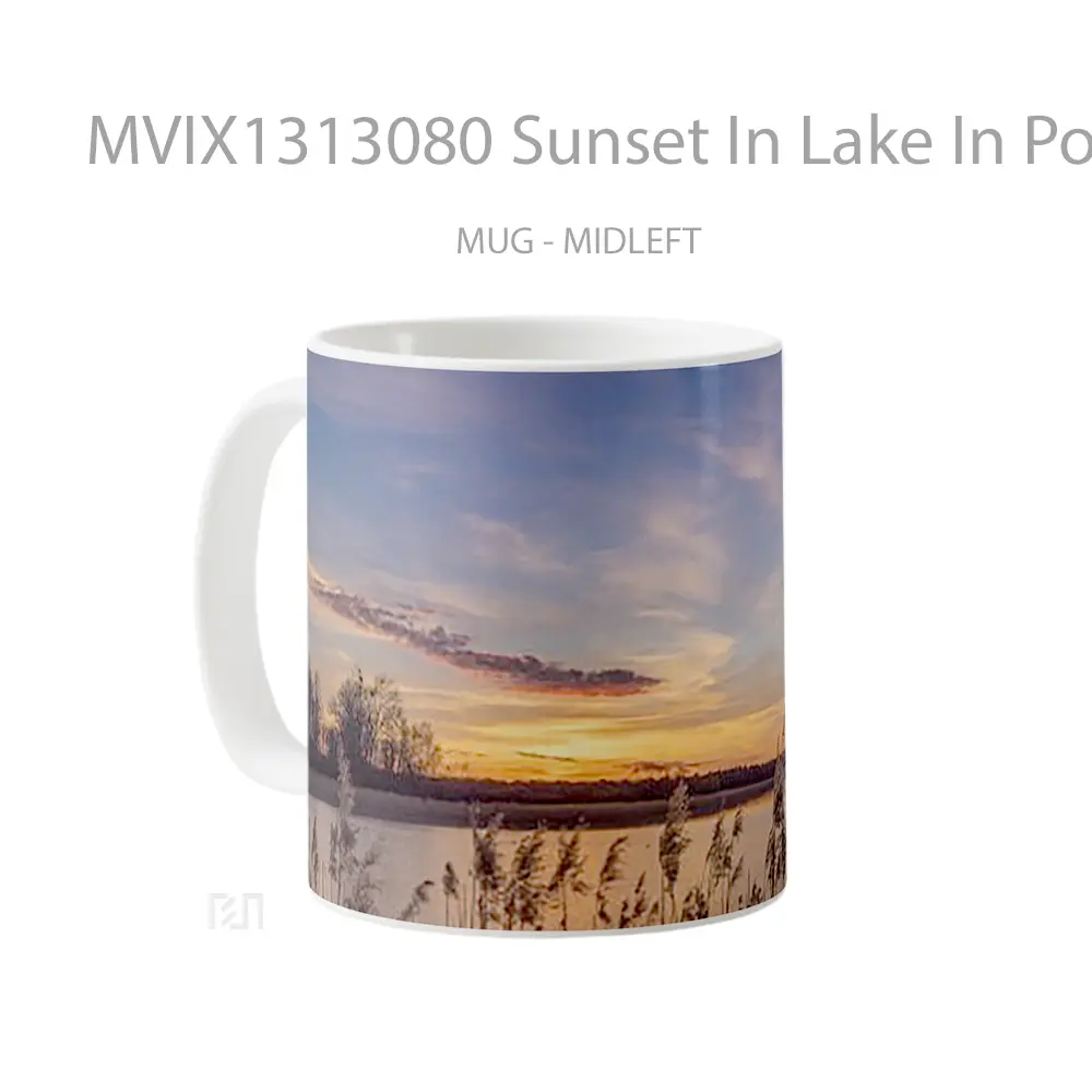Mug Sunset In Lake In Poland Gelas Pemandangan Alam - All-side / Desain