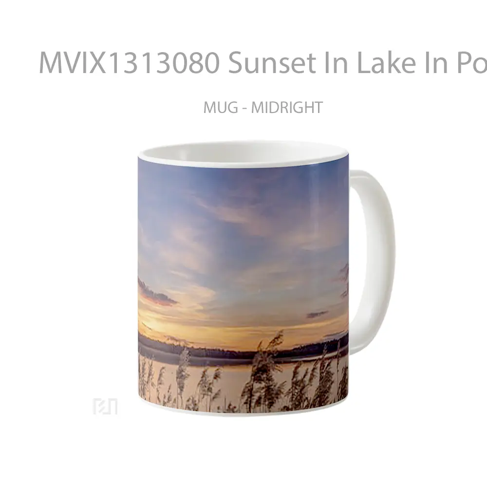 Mug Sunset In Lake In Poland Gelas Pemandangan Alam - All-side / Desain