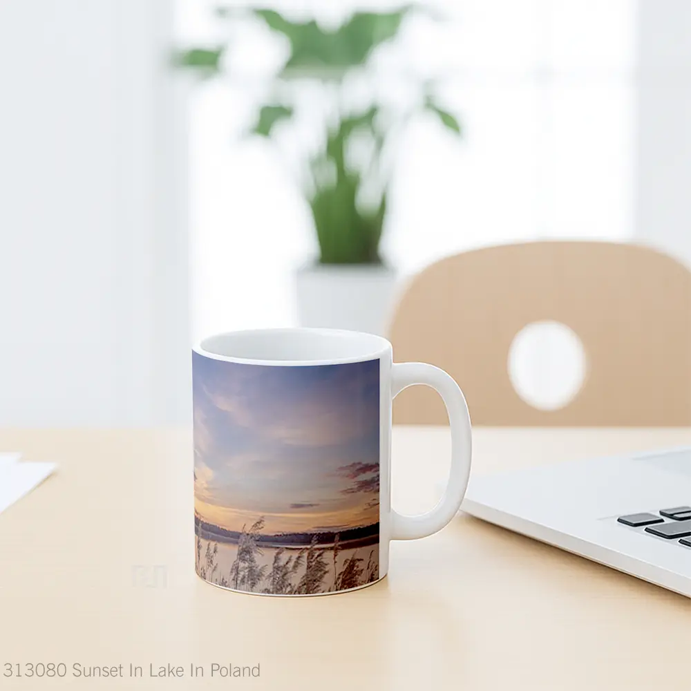 Mug Sunset In Lake In Poland Gelas Pemandangan Alam - All-side / Desain