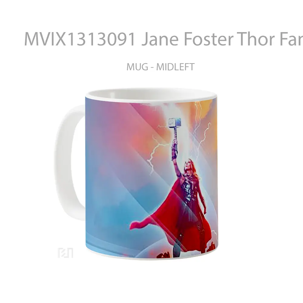 Mug Jane Foster Thor Fanart Gelas Superhero - All-side / Desain