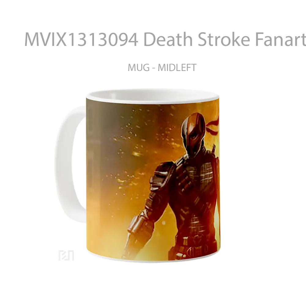 Mug Death Stroke Fanart Gelas Keramik Unik - All-side / Desain