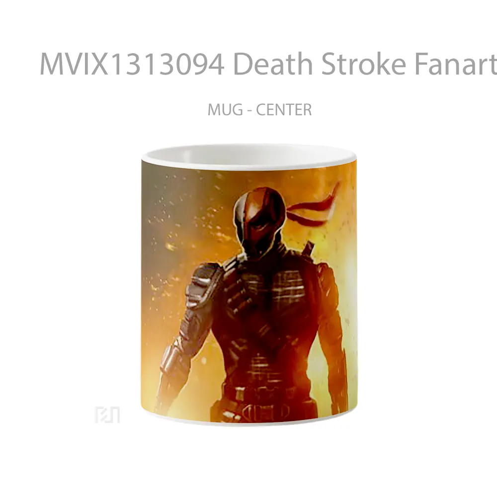 Mug Death Stroke Fanart Gelas Keramik Unik