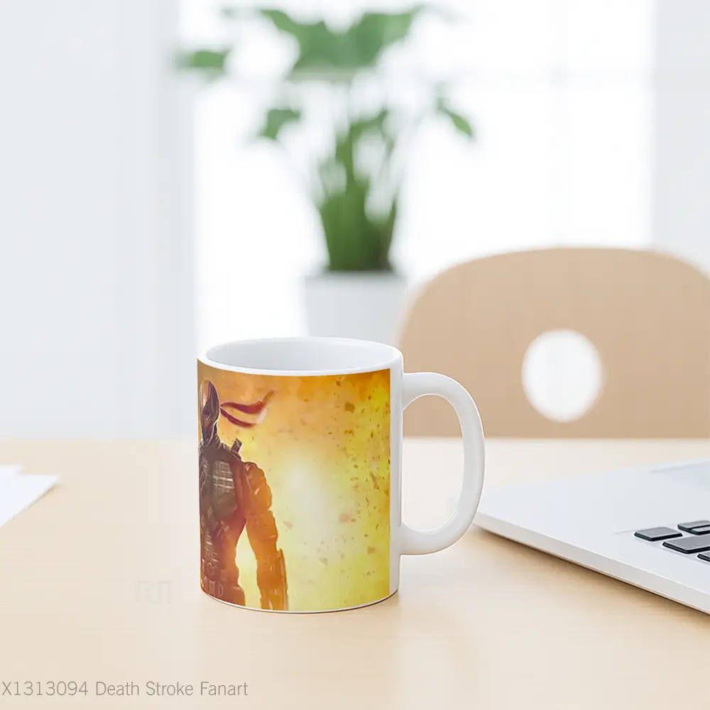 Mug Death Stroke Fanart Gelas Keramik Unik - All-side / Desain