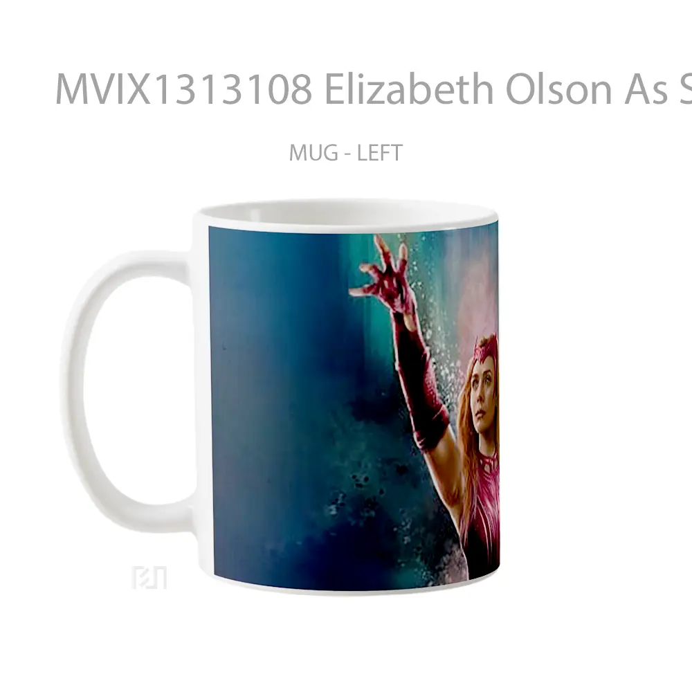 Mug Elizabeth Olson As Scarlet Witch Gelas Superhero - All-side / Desain