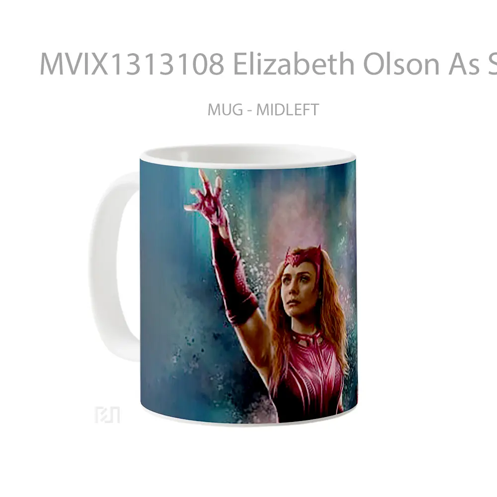 Mug Elizabeth Olson As Scarlet Witch Gelas Superhero - All-side / Desain