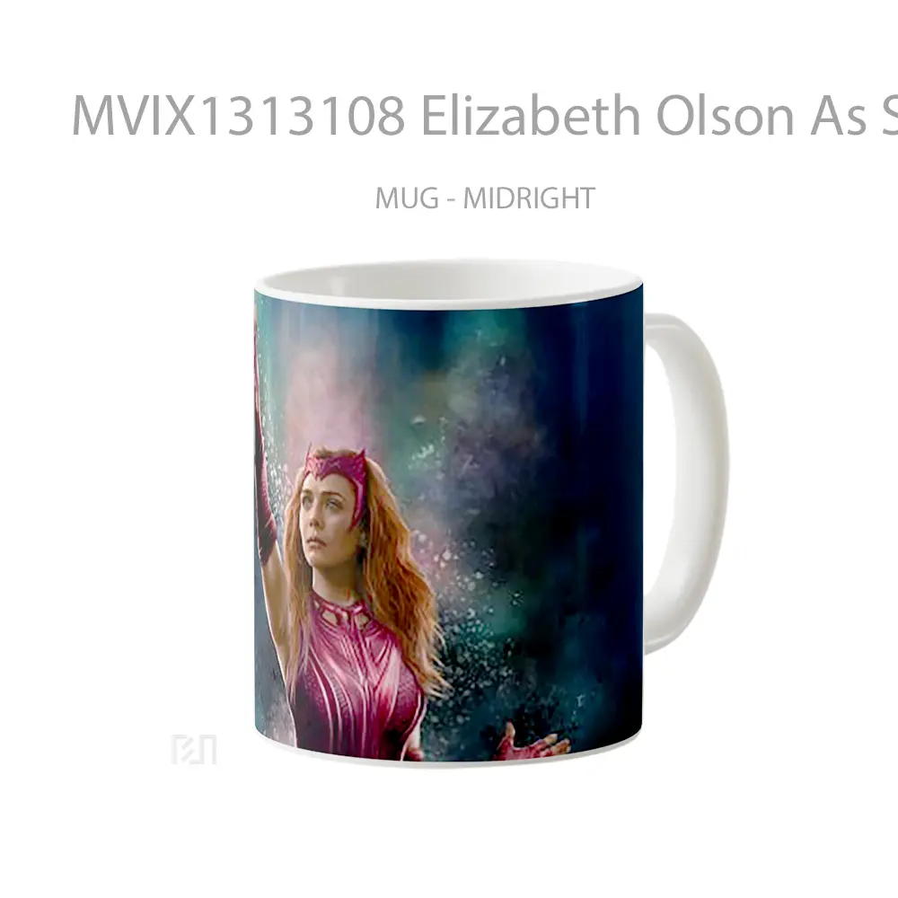 Mug Elizabeth Olson As Scarlet Witch Gelas Superhero - All-side / Desain