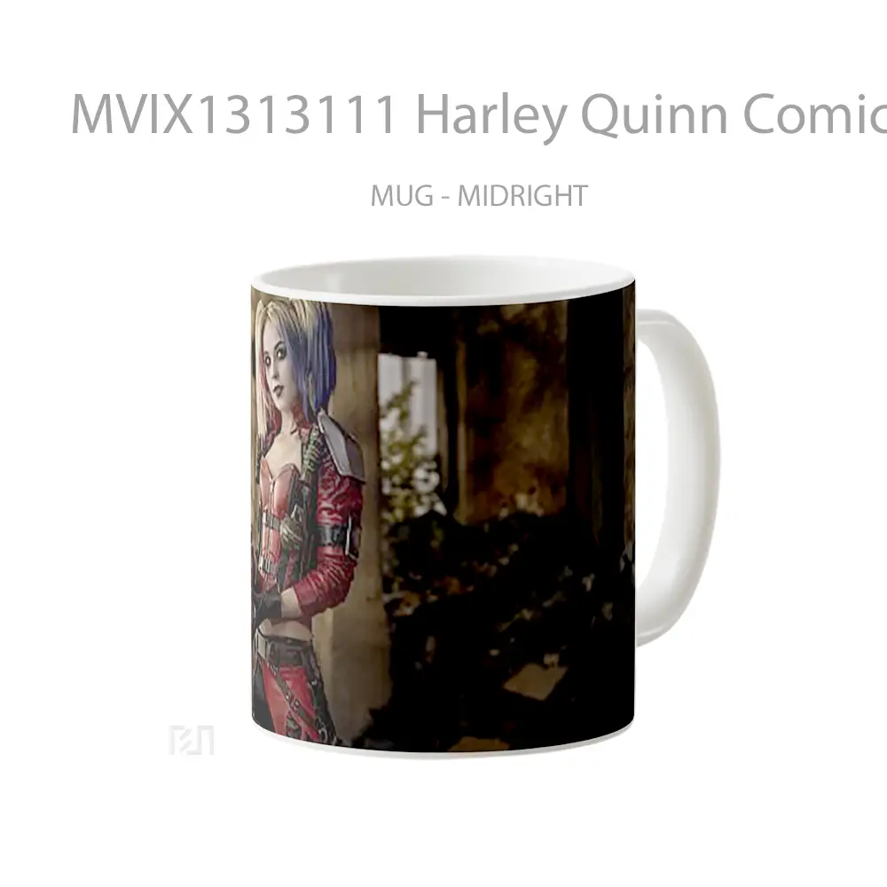 Mug Harley Quinn Comic Cosplay Gelas Keramik Unik - All-side / Desain