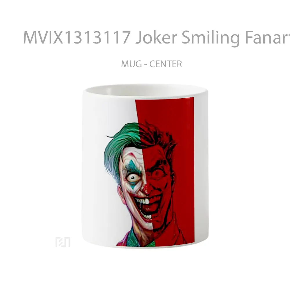 Mug Joker Smiling Fanart Gelas Superhero