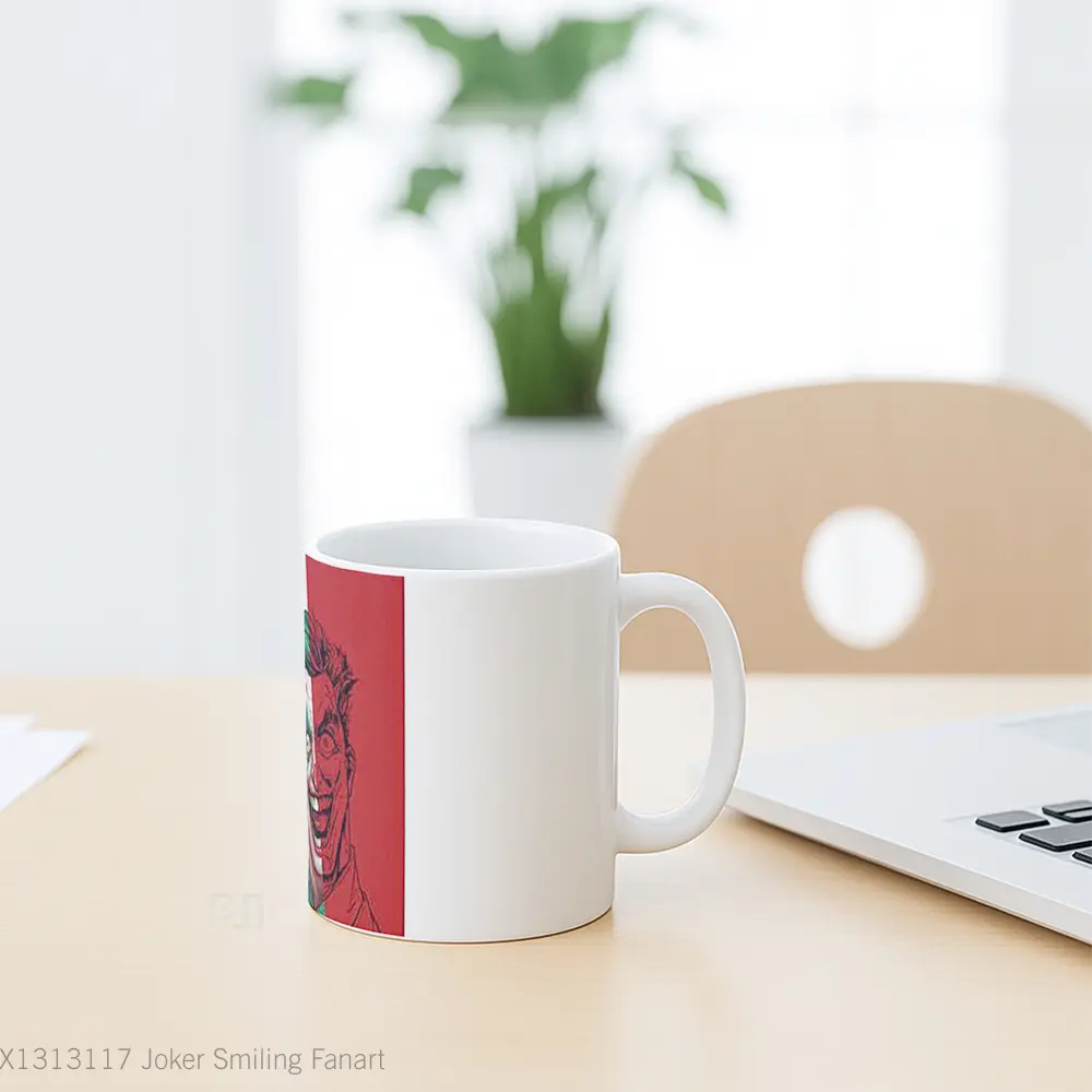 Mug Joker Smiling Fanart Gelas Superhero - All-side / Desain