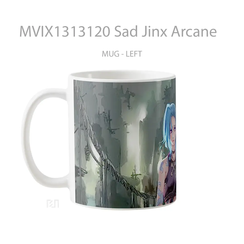 Mug Sad Jinx Arcane Gelas Keramik Unik - All-side / Desain