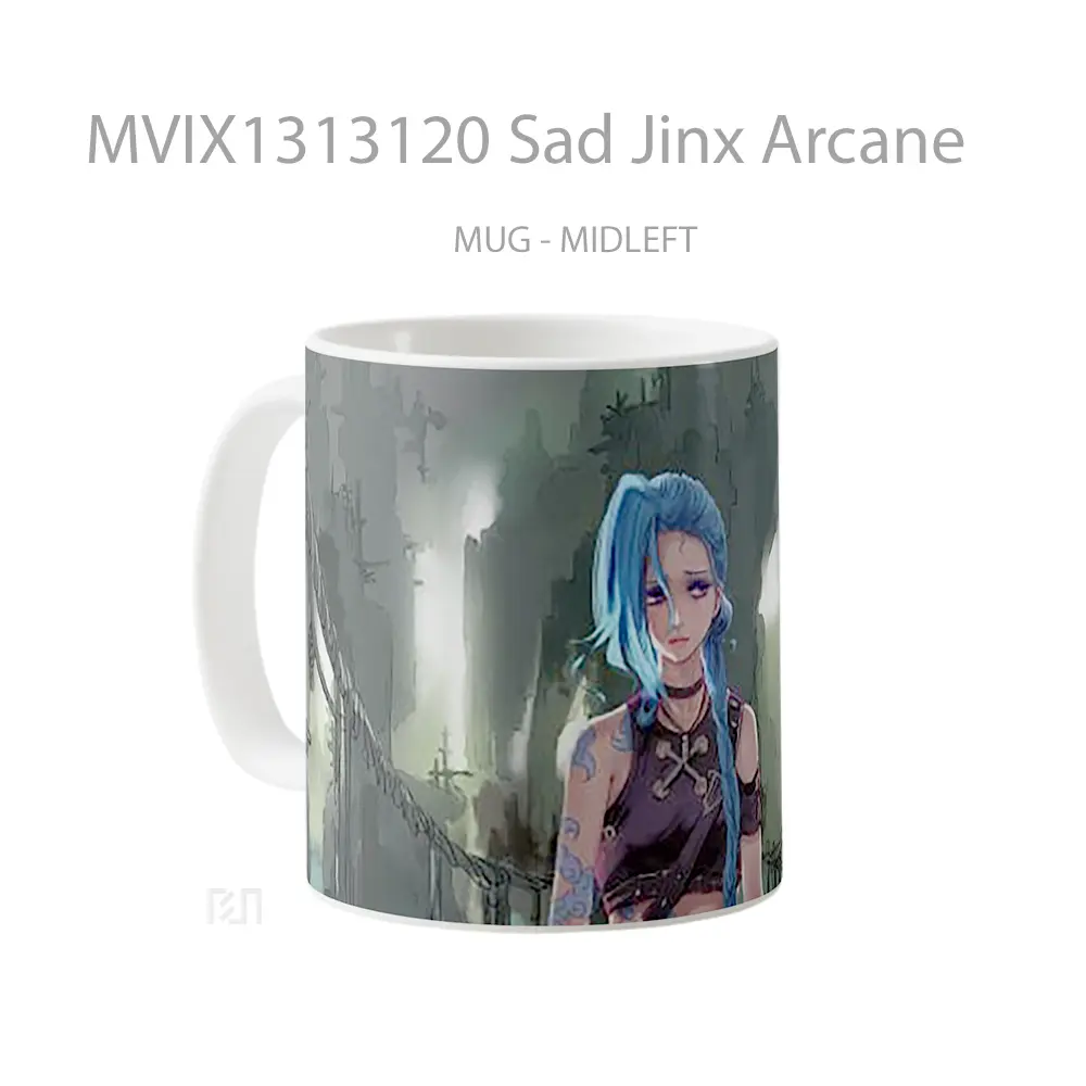 Mug Sad Jinx Arcane Gelas Keramik Unik - All-side / Desain